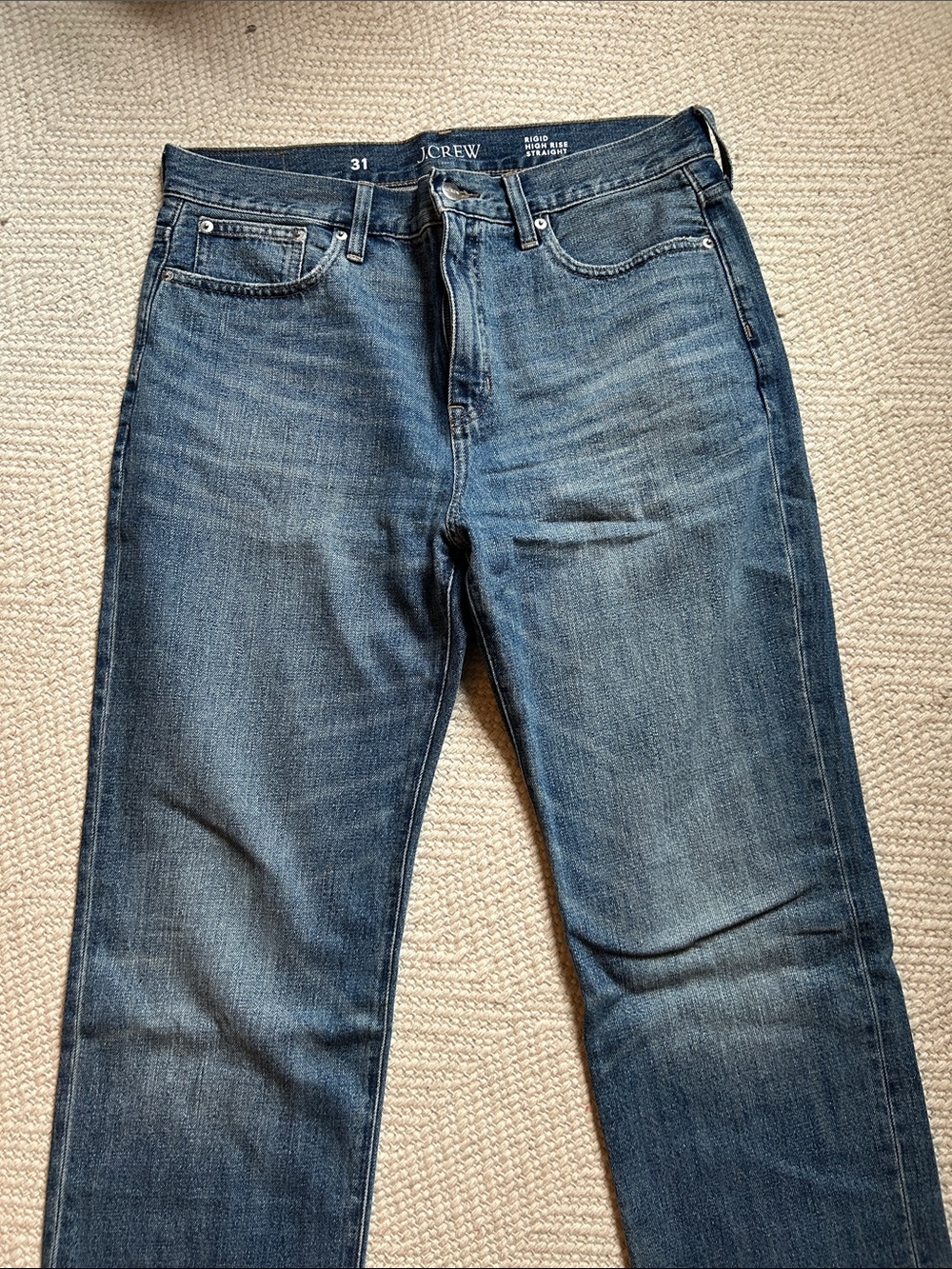J. Crew Women's Straight-Leg Jeans in Washed Blue